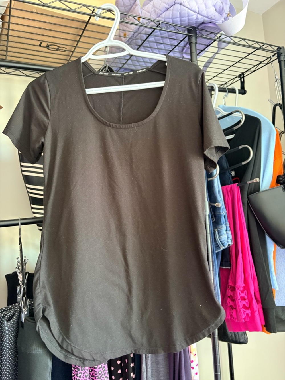 Everyday Black Scoop Neck Short Sleeve Tee